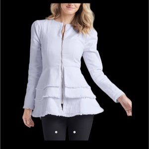 Venus | White & Black Raw-Edge Lace-Up